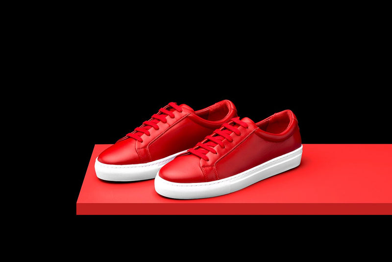 The Milano Snk Red Leather Men Sneaker – Vinci Leather Shoes
